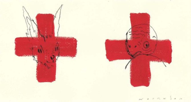 la liebre y la tortuga . acrylic / oil pencil . 24 x 13 cm