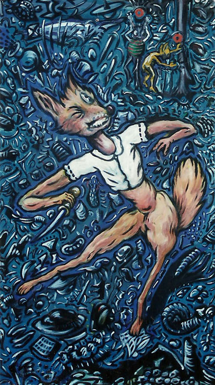 lobo . 1994 . acrylic . 60 x 130 cm