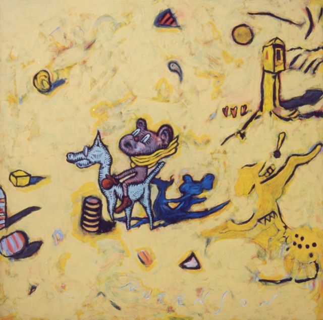 yellow violetto . 1996 . acrylic . 150 x 150 cm